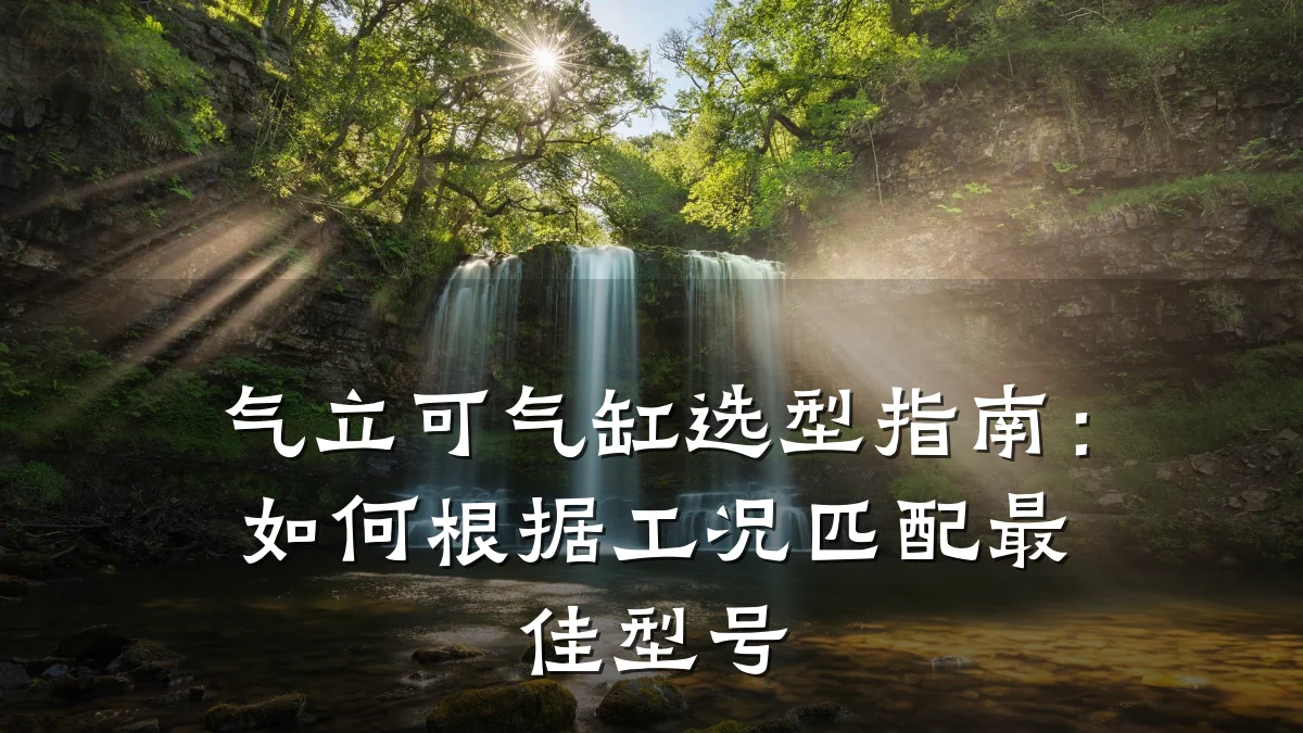 气立可气缸选型指南:如何根据工况匹配最佳型号