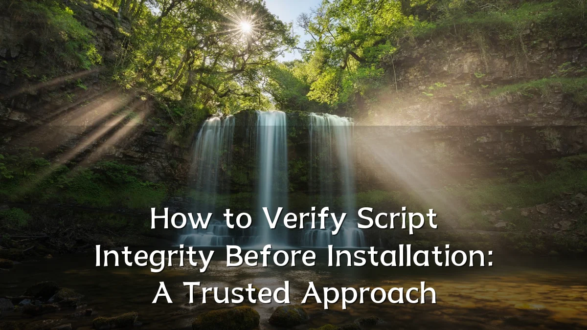 How to Verify Script Integrity Before Installation: A Trusted Approach