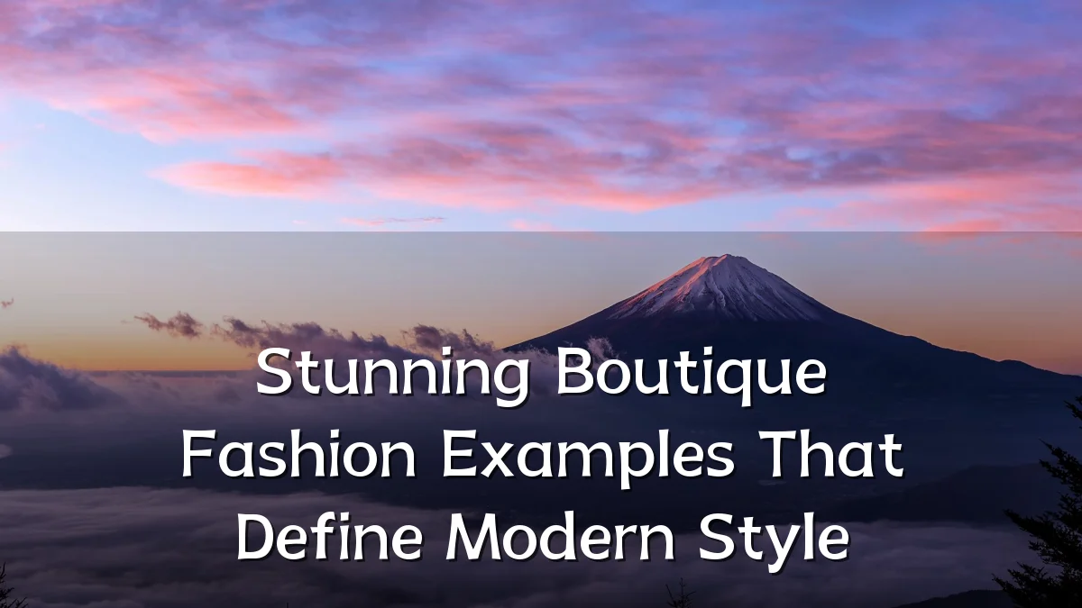 Stunning Boutique Fashion Examples That Define Modern Style