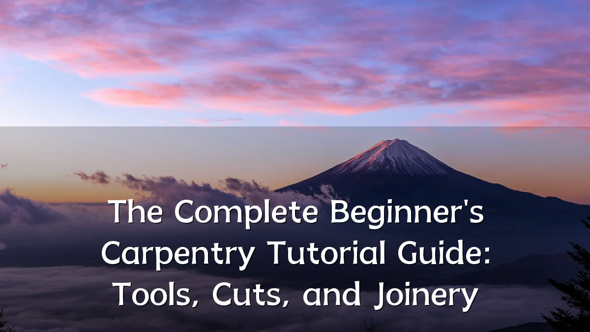 The Complete Beginner's Carpentry Tutorial Guide: Tools, Cuts, and Joinery
